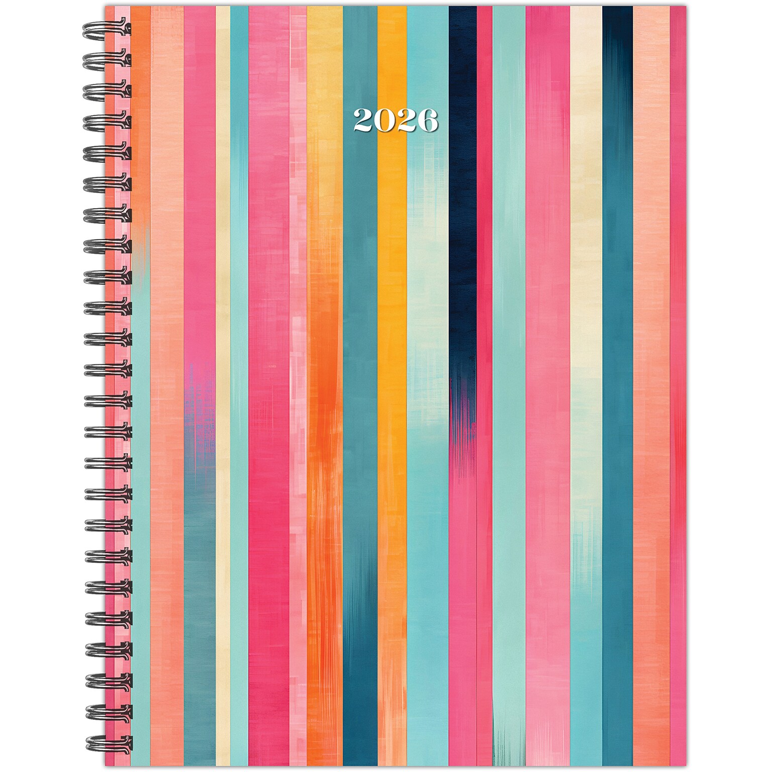 2026 Willow Creek Happy Stripe 6.5 x 8.5  Weekly & Monthly Planner, Paperboard Cover (56677)