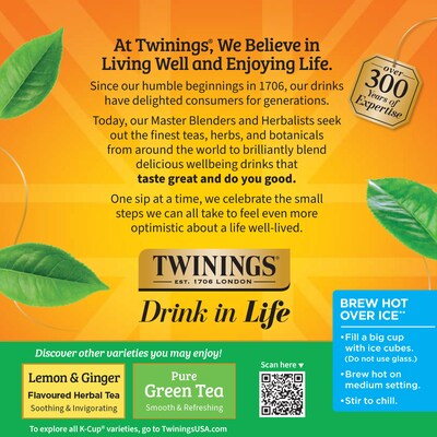 Twinings Decaf Green Tea, Keurig® K-Cup® Pods, 24/Box (TNA90557)