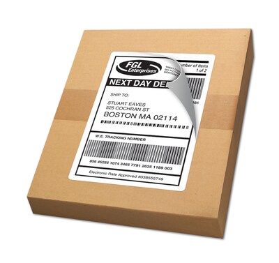 Avery TrueBlock Laser Shipping Labels, 5-1/2" x 8-1/2", White, 200 Labels/Box (5126)