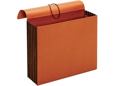 Pendaflex Reinforced 5.25 Expanding Wallet with Flap & Cord Closure, Letter Size, Brown, 10/Box (73186)