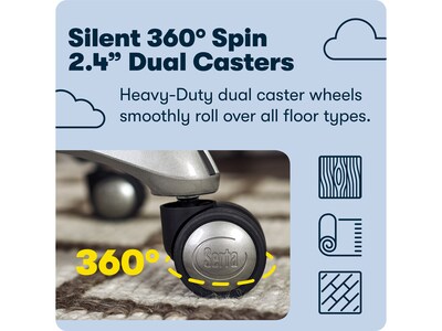 Serta Big & Tall Ergonomic Bonded Leather Swivel Executive Chair, Black (44954)