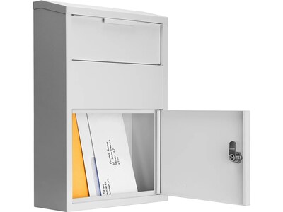 Barska Large Locking Wall-Mounted Drop Box, White (CB13956)