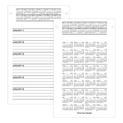2027 AT-A-GLANCE 8" x 5" Daily Desk Pad Calendar Refill Pages, White/Black (E458-50-27)