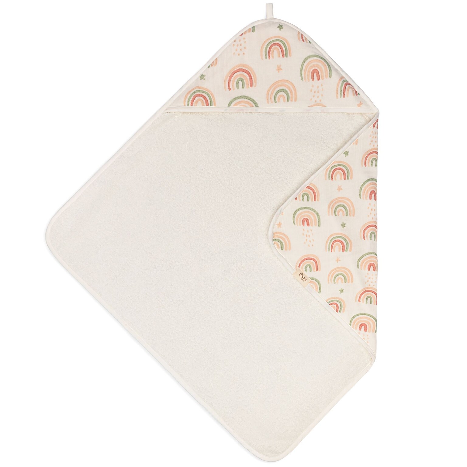 Crane Baby Parker Baby Hooded Towel, Rainbow (BC-100HT-2)