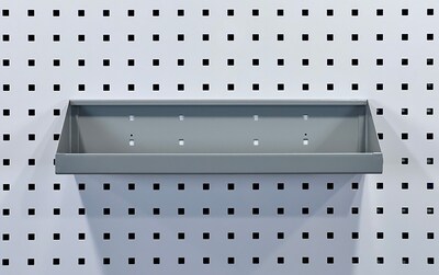 Triton Products LocHook 18" W x 6" D Gray Steel Pegboard Shelf (56186)