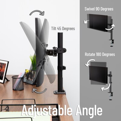 Mind Reader Adjustable Desk Mount for 13"- 32" Monitors, Black (XARMON-BLK)