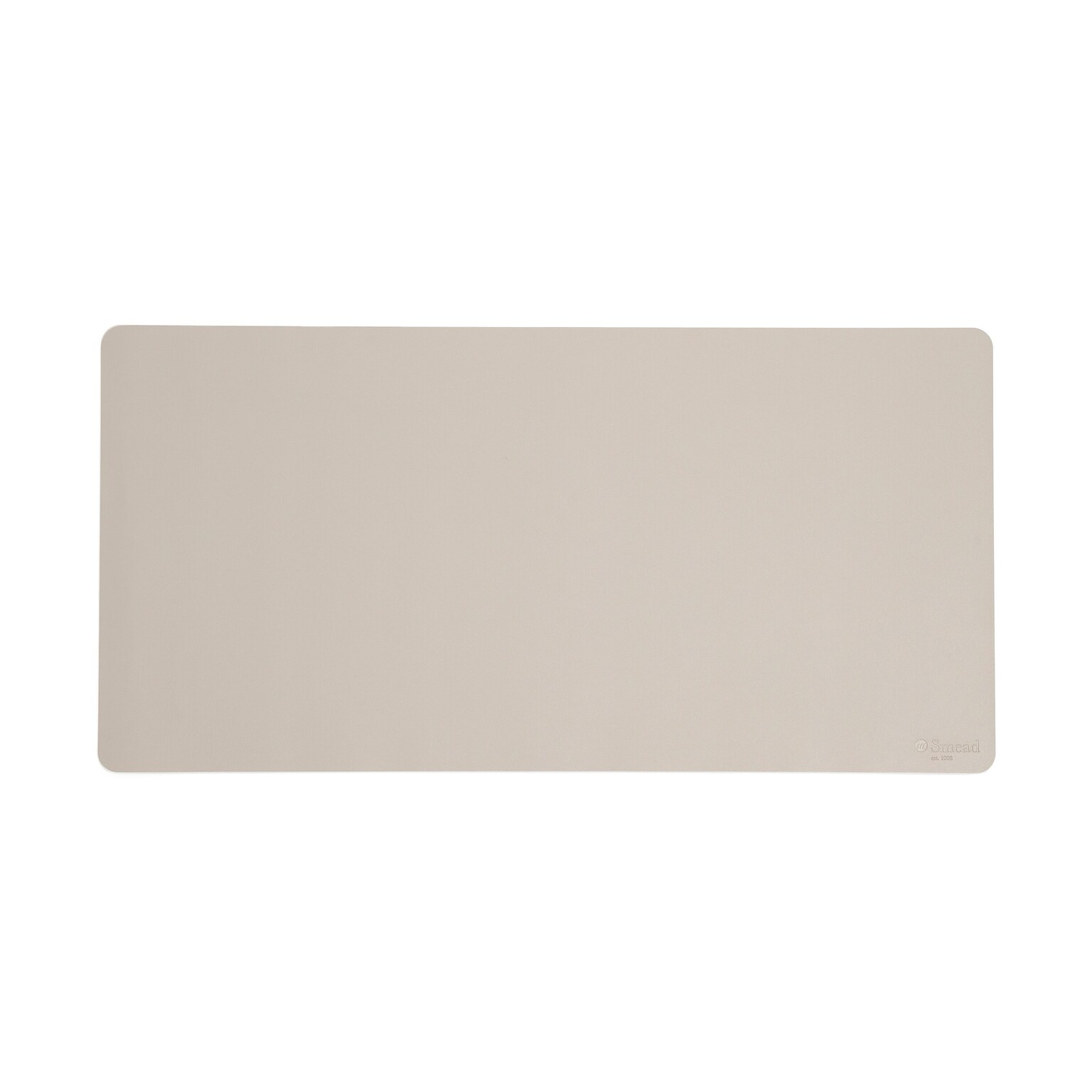Smead Medium Vegan Leather Anti-Slip Desk Pad, 31.5 x 15.7, Sandstone (SMD64831)