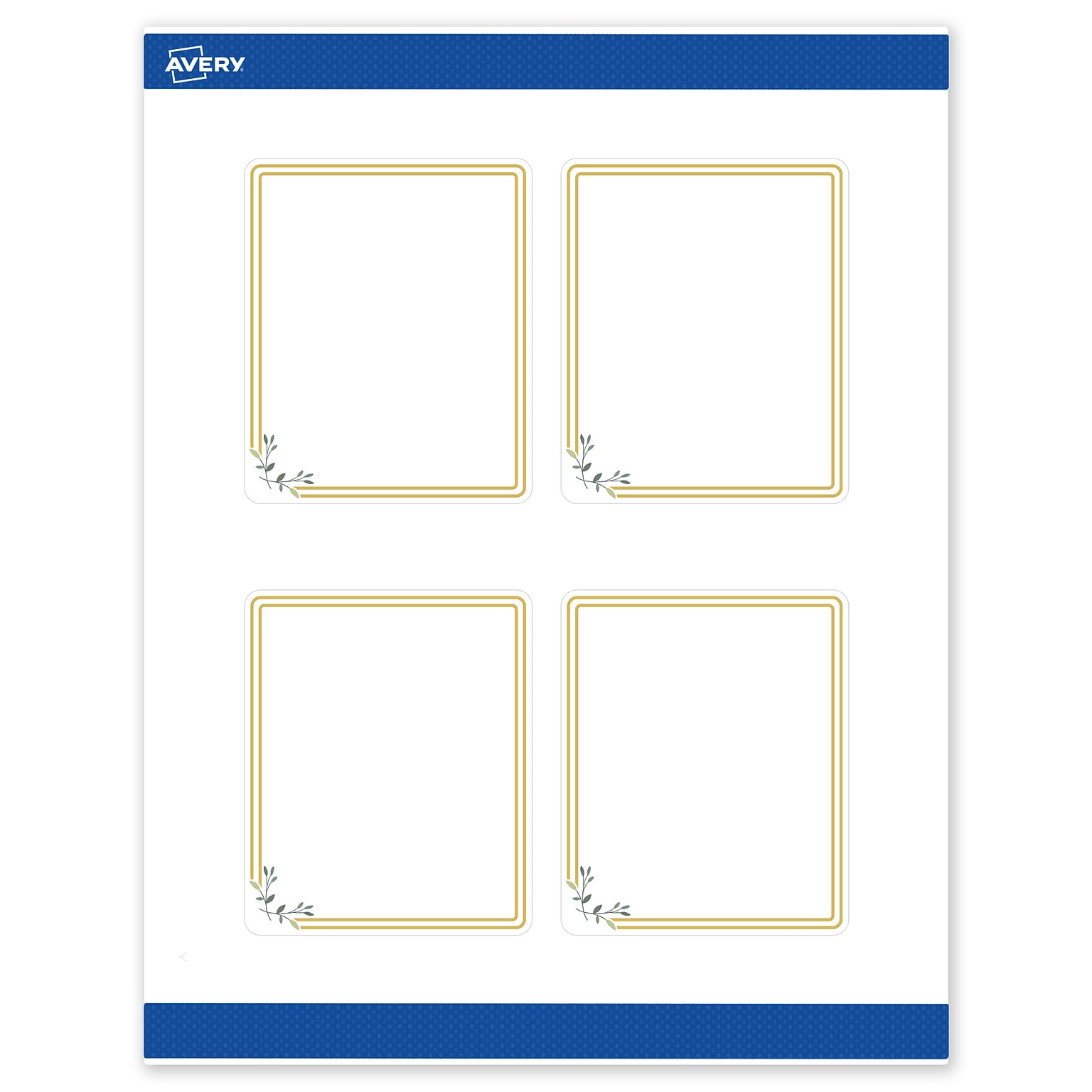 Avery Laser/Inkjet Rectangle Multipurpose Labels, 4 x 3-1/3, White, 40/Pack (S00DMQ)