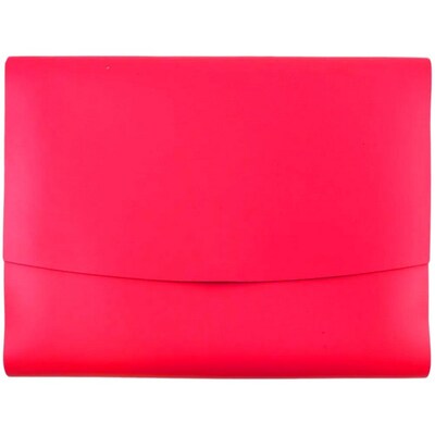 JAM Paper Leather Portfolio Case with Snap Closure, Fuchsia Pink (2233320839)