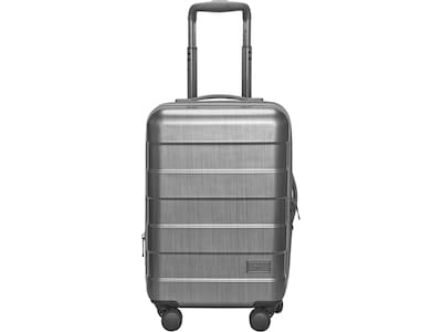 Solo New York Re:serve Recycled Plastic Carry-On Spinner Luggage, Gray (UBN921-10)