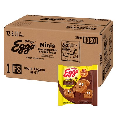 Eggo Bites Mini Chocolate Chip French Toast, 3.03 oz, 72/Pack (220-02470)