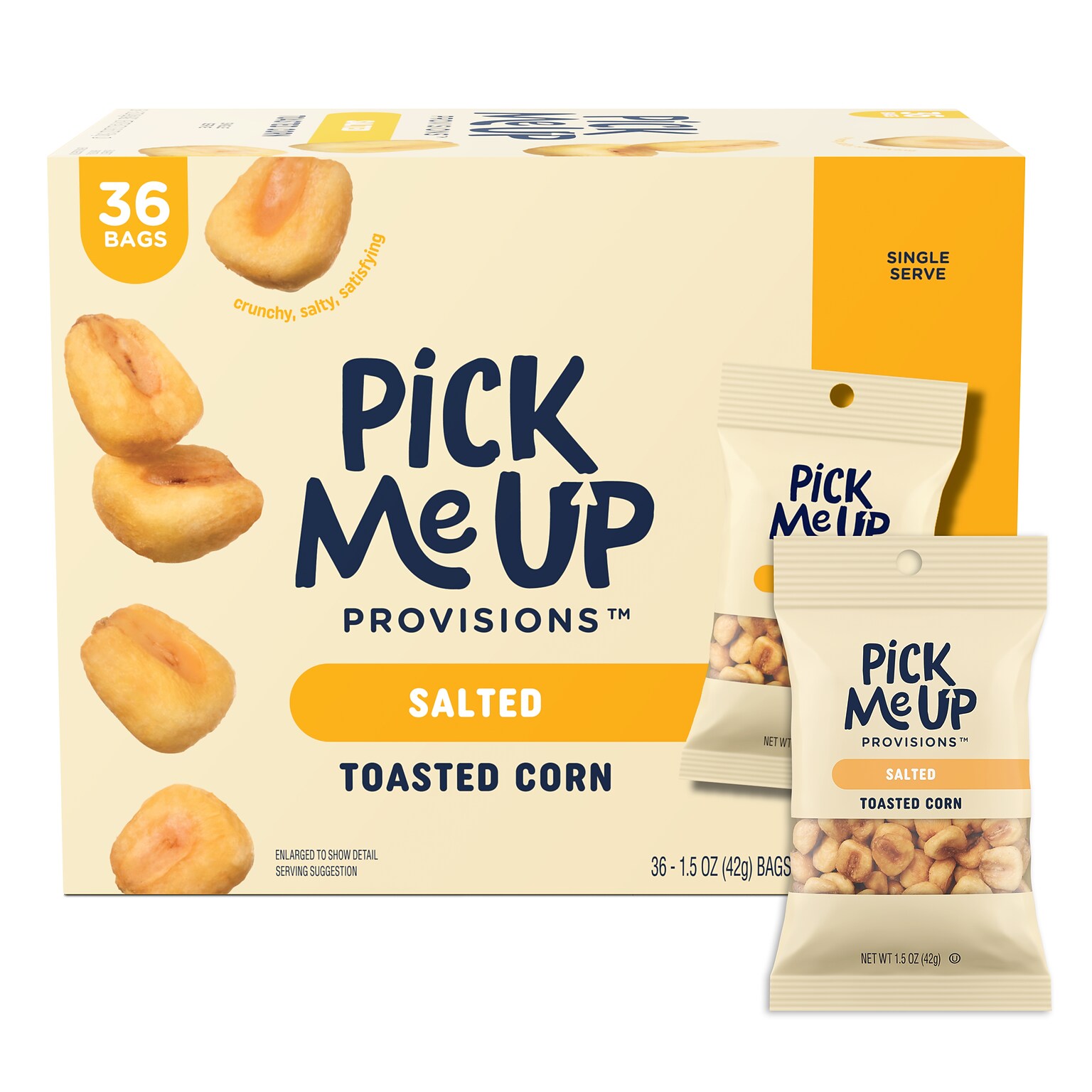 Pick Me Up Provisions™ Salted Toasted Corn, 1.5 oz., 36 Bags/Box (PM63393)
