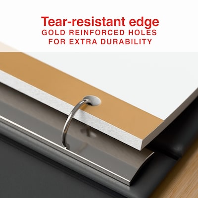 Staples Large Tab Write-On Dividers, 8-Tab Set, White, 4/pack
