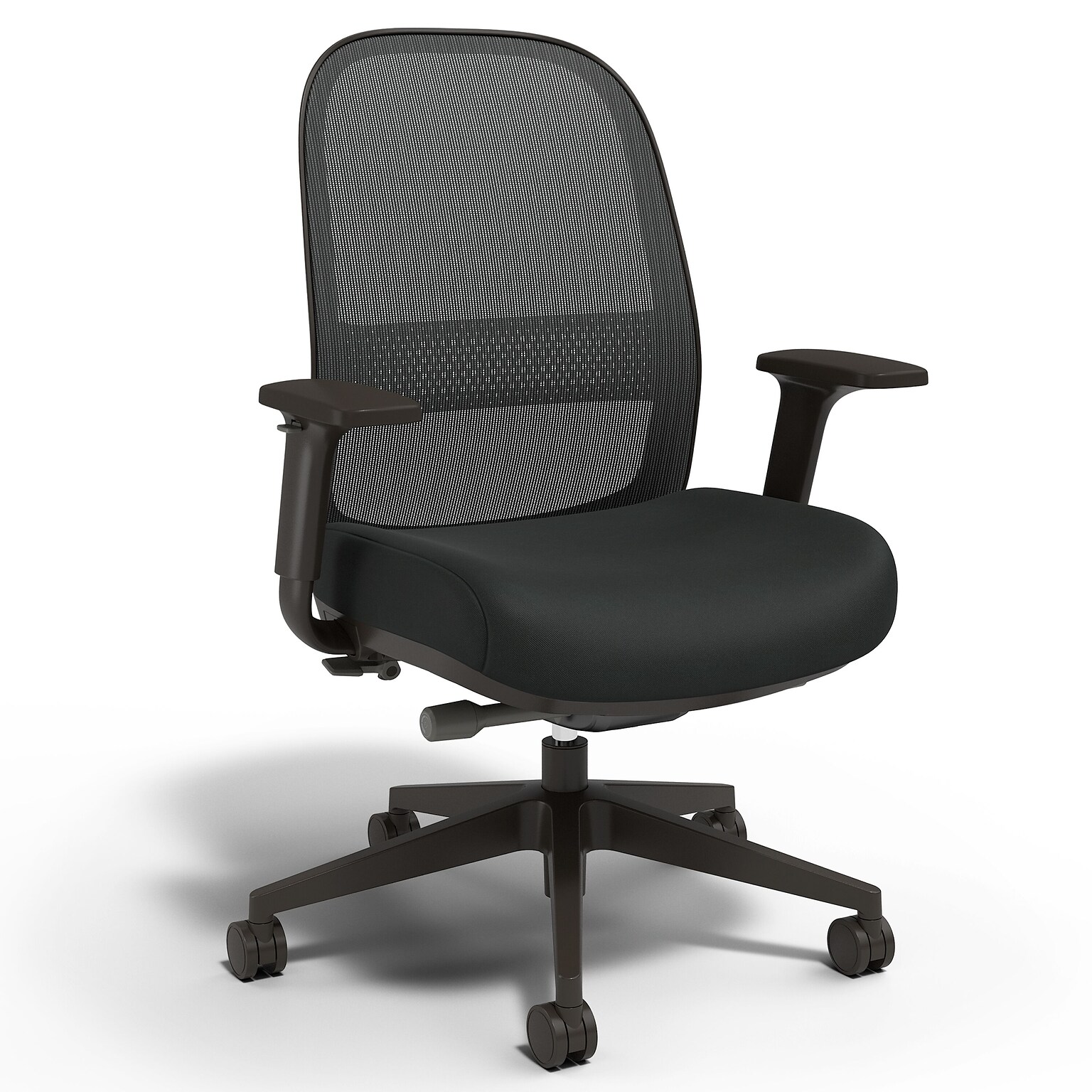 Workplace2.0™ Bedford Ergonomic Fabric/Mesh Swivel Task Chair, Black (UN60991)