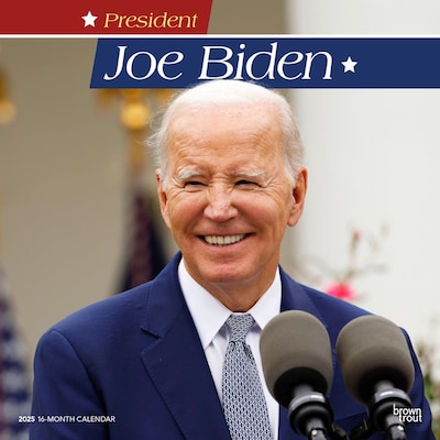 2025 BrownTrout President Joe Biden 12 x 24 Monthly Square Wall Calendar, (9781975475574)
