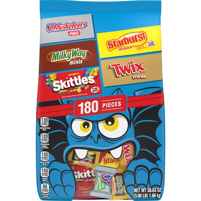 Mars Halloween Milk Chocolate Variety Candy Pack,  30.94 oz., 180 Pieces (462699)