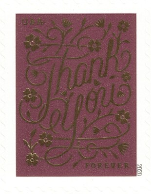 USPS Thank You Forever 20 Postage Stamps (FOR-THANKYOU-20)