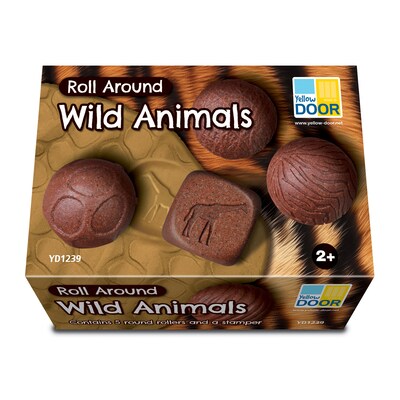 Yellow Door Roll Around Wild Animals, Assorted Colors, 6/Set (YUS1239)
