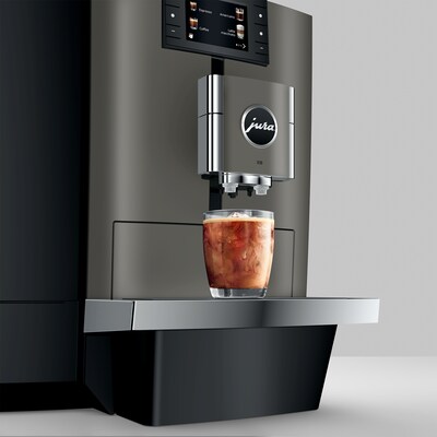 JURA X10 2-Cups Coffee & Espresso Machine Combination, Dark Inox (15669)