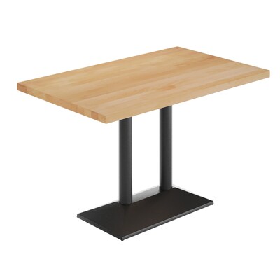 Flash Furniture Bennett Wooden Commercial Indoor Table, 48 x 30, Natural Top/Black Base (GSF3048NTTB002B)