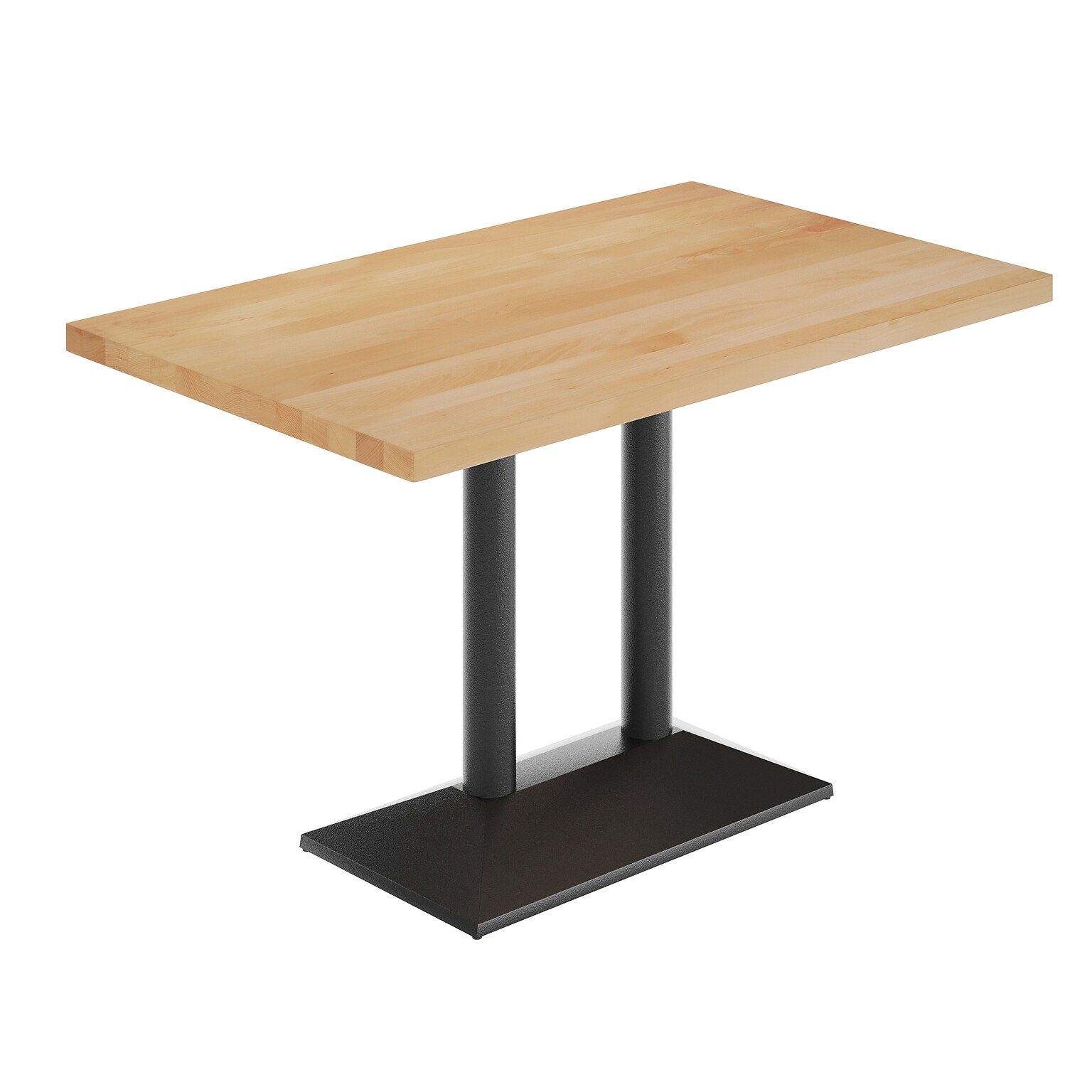 Flash Furniture Bennett Wooden Commercial Indoor Table, 48 x 30, Natural Top/Black Base (GSF3048NTTB002B)