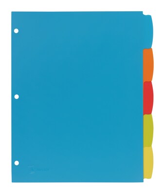 Avery Big Tab Write & Erase Plastic Dividers, 5 Tabs, Bright Multicolor (16129)