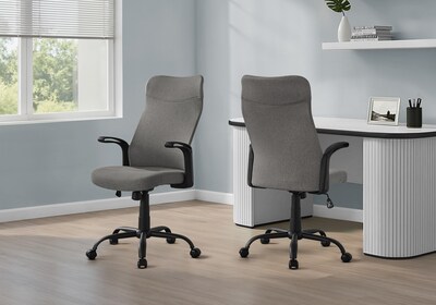 Monarch Specialties Inc. Ergonomic Nylon Swivel Computer and Desk Chair, Dark Gray (I 7325)