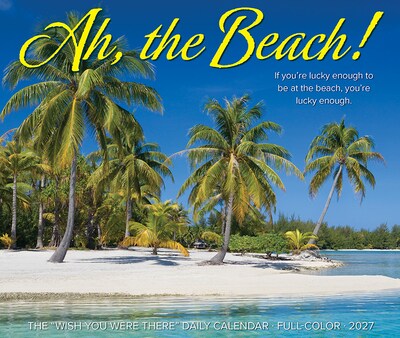 2027 Willow Creek Ah, The Beach! 6.2" x 5.4" Daily Day-to-Day Calendar, Assorted Colors (63194)