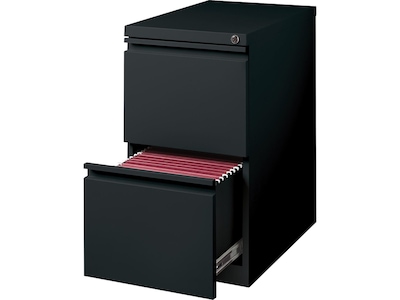 Quill Brand® 2-Drawer Vertical File Cabinet, Locking, Letter, Black, 19.88D (24876D)