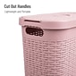 Mind Reader 10.57-Gallon Laundry Hamper with Lid, Plastic, Pink (40HAMP-PNK)