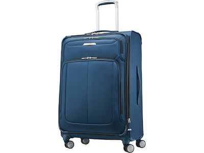 Samsonite SoLyte DLX Polyester 4-Wheel Spinner Luggage, Mediterranean Blue (123568-0559)