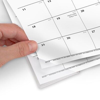2026 AT-A-GLANCE 17.75" x 11" Monthly Desk Pad Calendar, White/Black (SK14-00-26)
