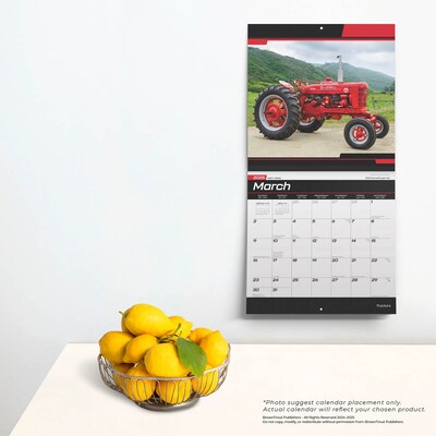 2025 BrownTrout Tractors 12" x 12" Monthly Square Wall Calendar (9781975477868)