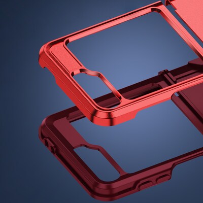 SaharaCase Raider Phone Case for Samsung Galaxy Z Flip6, Shock Absorbing, Viper Red (CP00590)