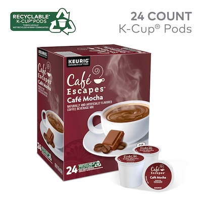 Cafe Escapes Café Mocha, Keurig® K-Cup® Pods, 24/Box (6803)