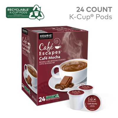 Cafe Escapes Café Mocha, Keurig® K-Cup® Pods, 24/Box (6803)