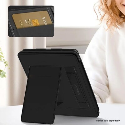 SaharaCase Indy Series TPU 7" Hand Strap Folio Case for Amazon Kindle Paperwhite & Colorsoft, Black (TB00438)