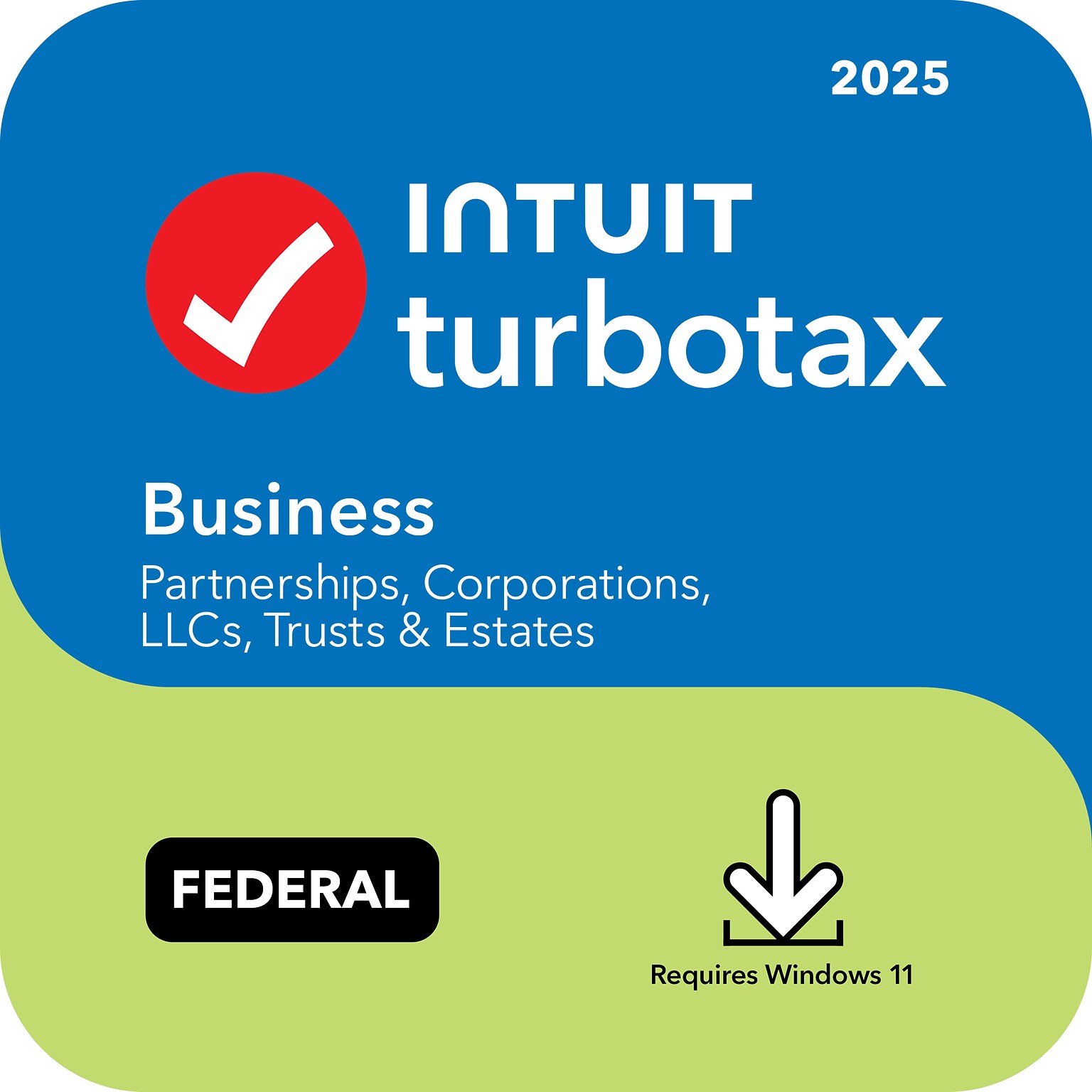 TurboTax Business 2025 Federal Only + E-file for 1 User, Windows 11, Download, INT940800V148
