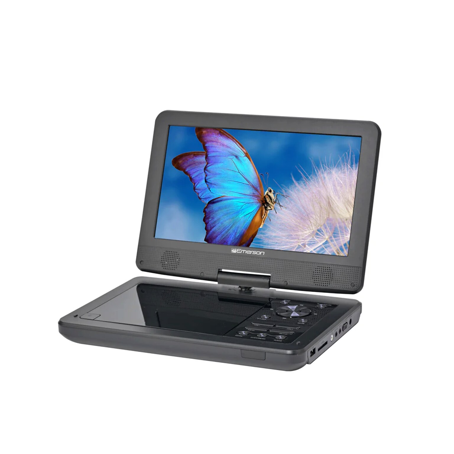 Emerson EPD-1001A Portable 10.1 DVD Player with Built-In Speaker, Swivel Screen, Rechargeable Battery, and Remote Control