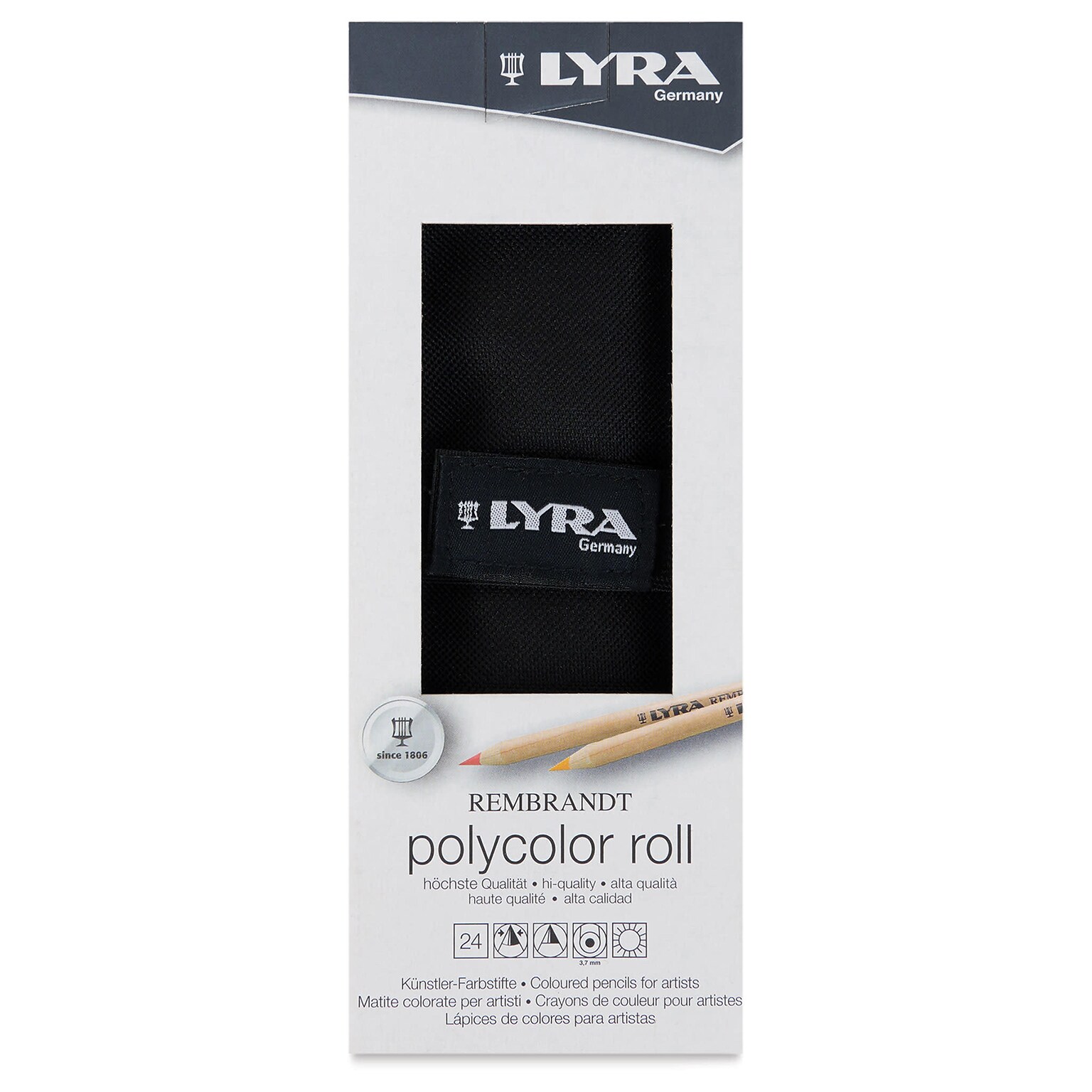 Lyra Rembrandt Polycolor Colored Pencil Roll, Assorted Colors, 24/Pack (LYXL2004240)