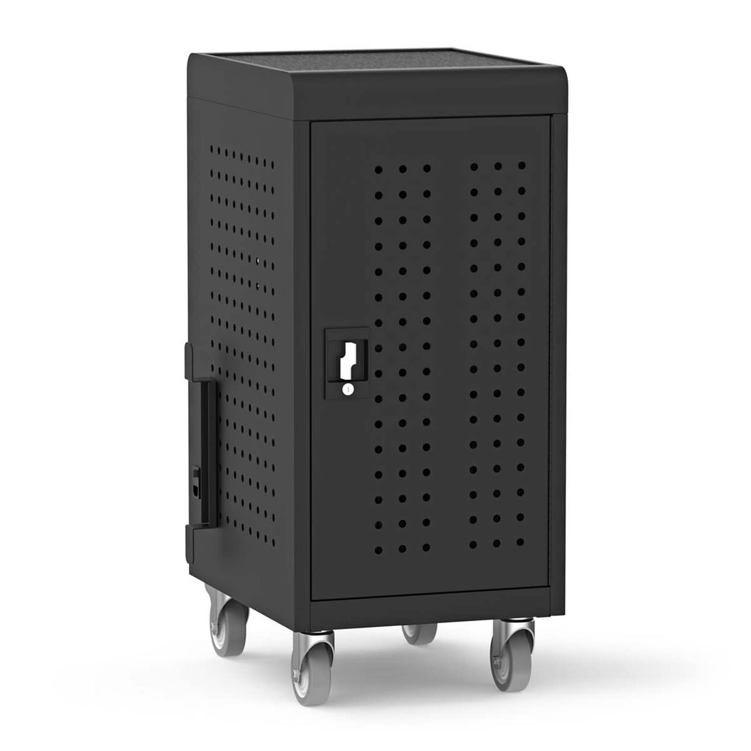 Luxor Lockable 24-Unit USB-C Secure Charging Cart, Black Powder-Coated Steel (CHMC001)