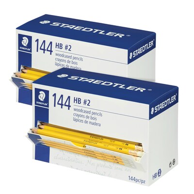 Staedtler Pre-Sharpened Wooden Pencil, 0.7mm, #2 Medium Lead, 144/Box, 2/Boxes