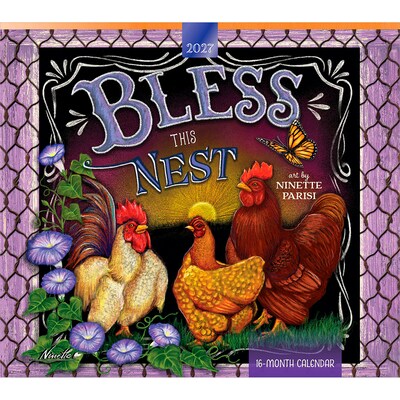 2027 BrownTrout Bless This Nest 14 x 12 Monthly Wall Calendar, Assorted Colors (9798330715978)