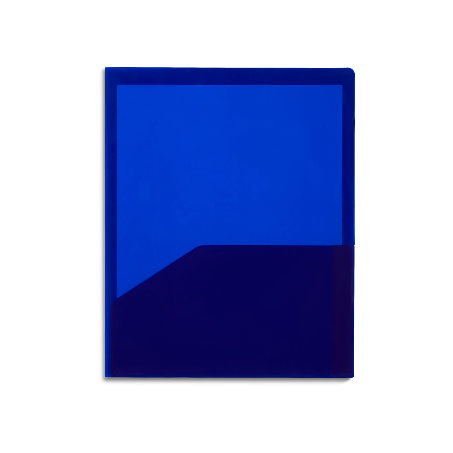 Staples 2 Pocket Plastic Presentation Folder, Letter Size, Navy ...