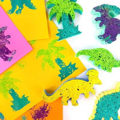 Captain Creative Super Sponges Dinosaurs Pack, 8/Pack (APISS18021)