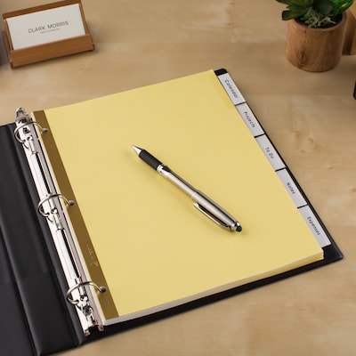 Avery Big Tab Insertable Paper Dividers, 5 Tabs, Yellow (11110)