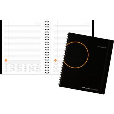 2027 AT-A-GLANCE 8.5 x 11 Calendar Year Daily Planner, Plastic Cover, Black/Orange (70-6209-05-27)