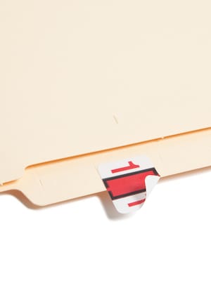 Smead BCCRN Color Coded Numeric Labels, 1" x 1.25", Red, 500/Roll (67371)