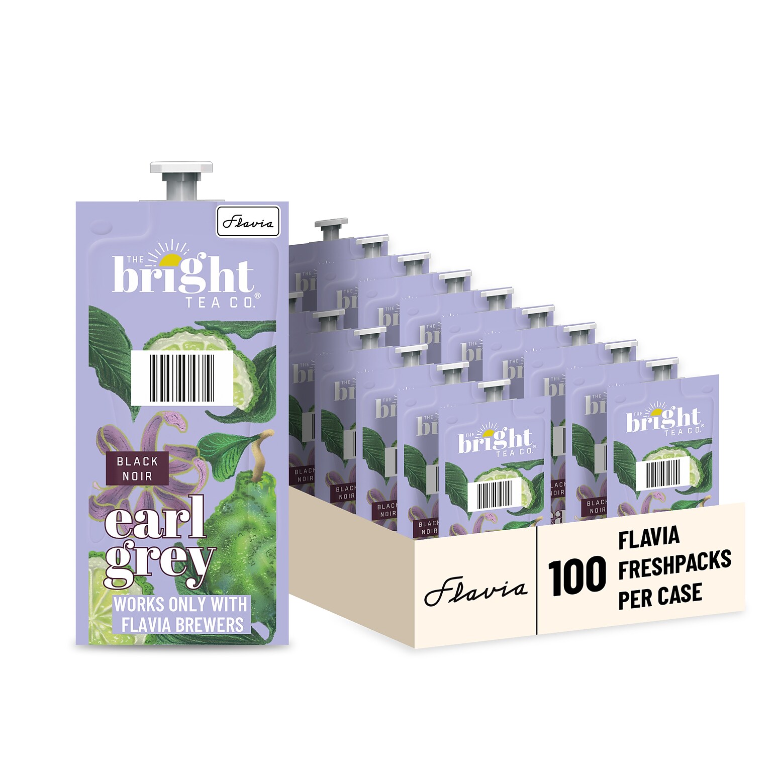 The Bright Tea Co. Earl Grey Black Tea, Flavia Freshpacks, 100/Carton (B506)
