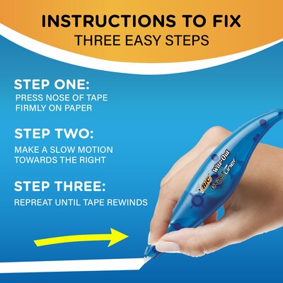 BIC Wite-Out Exact Liner Correction Tape, White, 2/Pack (WOELP21-WHI)